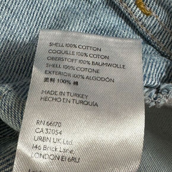 BDG shorts womens Sz 27 jeans summer cut out distress Blue Denim Ripped Western - Picture 12 of 12